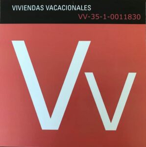 Placa oficial de Vivienda Vacacional en Canarias